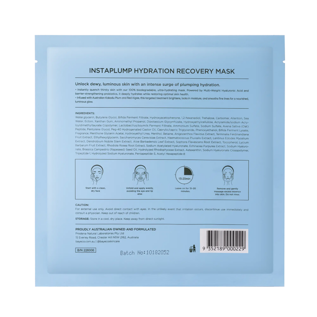 Instaplump Hydration Recovery Mask 1pc Bayeco