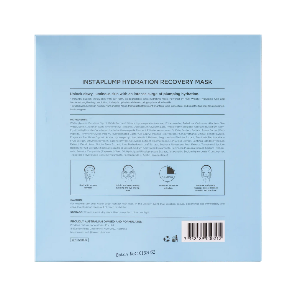 Instaplump Hydration Recovery Mask 5pc Bayeco
